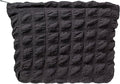 Flat Makeup Bag for Women,Zipper Cosmetic Pouch for Purse,Bubble Black