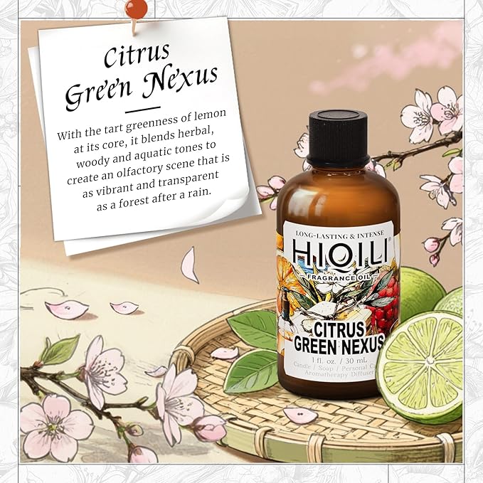 HIQILI Citrus Green Nexus Fragrance Oil for Diffuser, Room & Perfume