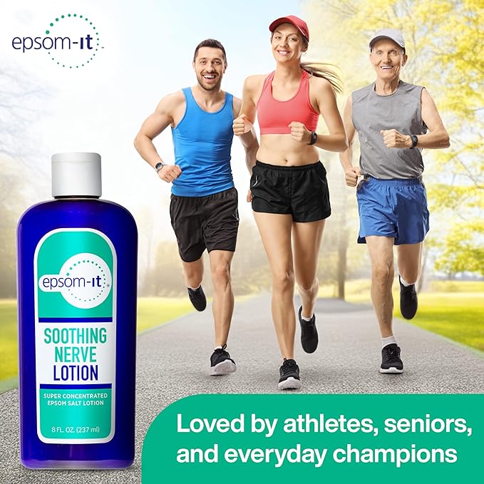 EPSOM-IT Soothing Nerve Magnesium Lotion, Epsom Salt, Arnica Cream, 4-Pack