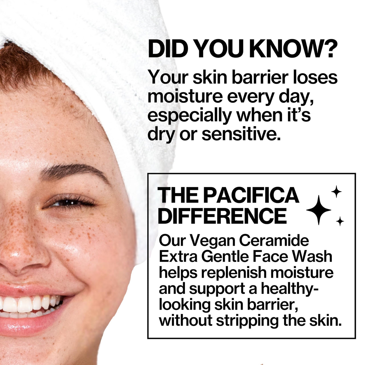 Pacifica Face Wash for Sensitive Skin Facial Cleanser Vegan Ceramide Barrier Repair Extra Gentle for Daily Fragrance Free for Sensitive Skin, Clean Beauty, Vegan & Cruelty-Free Dermatologist Tested