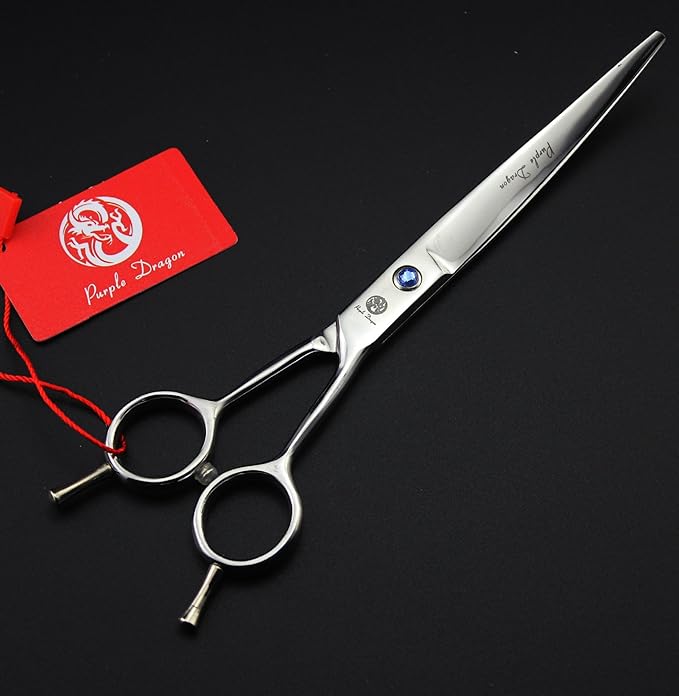 Purple Dragon 8 inch 3 in 1 Professional Pet Grooming Thinning(Silver)