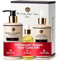 Argan Oil Shampoo & Conditioner Set for Women, Postpartum & Menopause Hair and Scalp Treatment with Argan Oil, Sulfate Free, Leave In Conditioner & Hair Oil for Thinning-Looking Hair