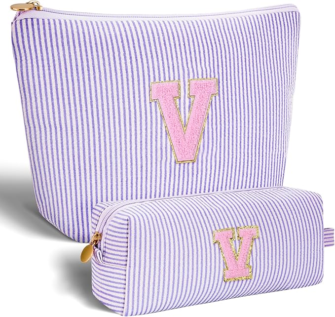 Btffitting Gifts for Teen Girls Women - Birthday Gifts for 10 11 12 13 14 15 16 17 18 Years Old Girl,Makeup Bag Cosmetic Bag,Teacher Gift Trendy Stuff Toiletry Bag - Lavender,V