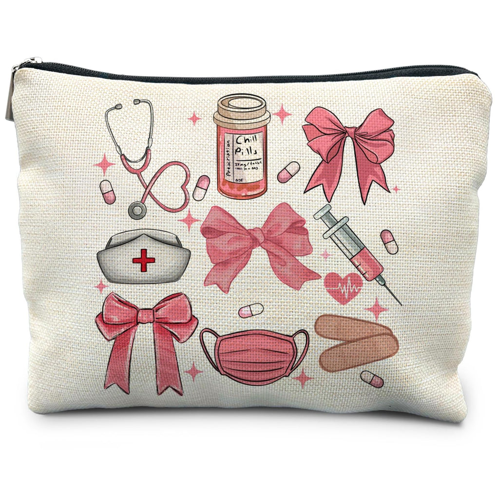 RYYCDOI Nursing Student Gifts, Pink Nursing Accessories Makeup Bag, School Nurse Gifts, Nurse Graduation Gift, Future Nurse Gifts, Medical Student Gifts, Cute Gifts for Nursing Students Cosmetic Bags
