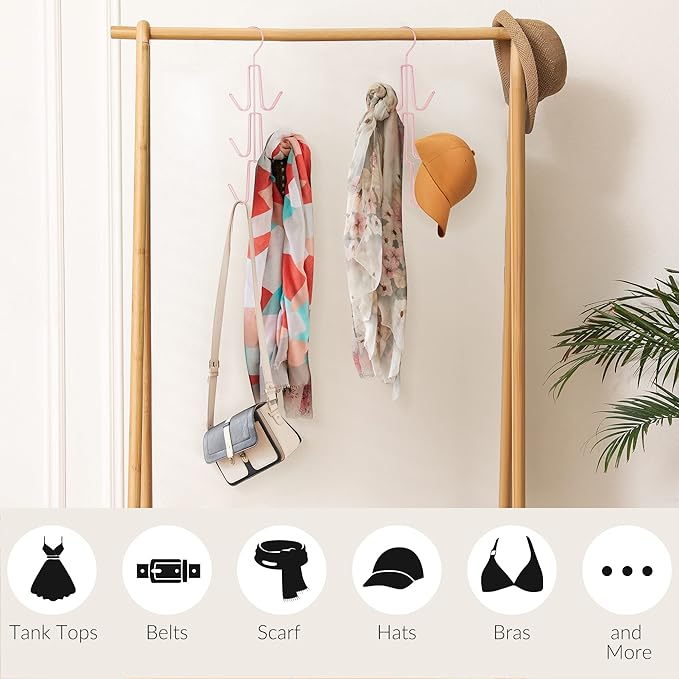 ZEDODIER 4 Pack Purse Hanger, Purse Organizer for Closet, Holds 24 Bags