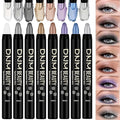 MooGlamor Colorful Shimmer Eyeshadow Eye Shadow Sticks Set (Type A 8 Pcs)