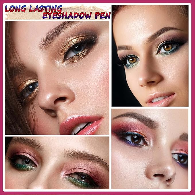 Green Eyeshadow Stick Halloween Makeup Cream Shimmer Single Eyeshadow Pencil Crayon, Hypoallergenic Waterproof Long Lasting Eye Shadow Stick High Pigment Eye Highlighter Pen(Green Shimmer#11)