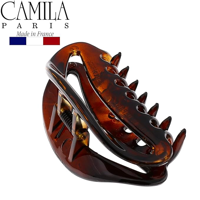 Camila Paris NV23 French Hair Clip for Women, Small Tortoise Shell Girls Hair Claw Clips Jaw Fashion Durable Styling Hair Accessories for Women, Strong Hold No Slip Grip, Made in France