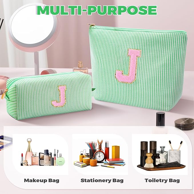 Btffitting Gifts for Teen Girls Women - Birthday Gifts for 10 11 12 13 14 15 16 17 18 Years Old Girl,Makeup Bag Cosmetic Bag,Teacher Gift Trendy Stuff Toiletry Bag - Green,J