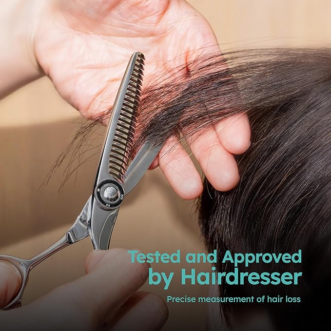3-in-1 Professional Hair Thinning Scissors 6.0” | 15% 25% 35% Texturizing Shears | Seamless Blending No Lines | Ultra Lightweight Ergonomic | Smooth Cutting| VG-10 Japanese Steel | K9 Shears