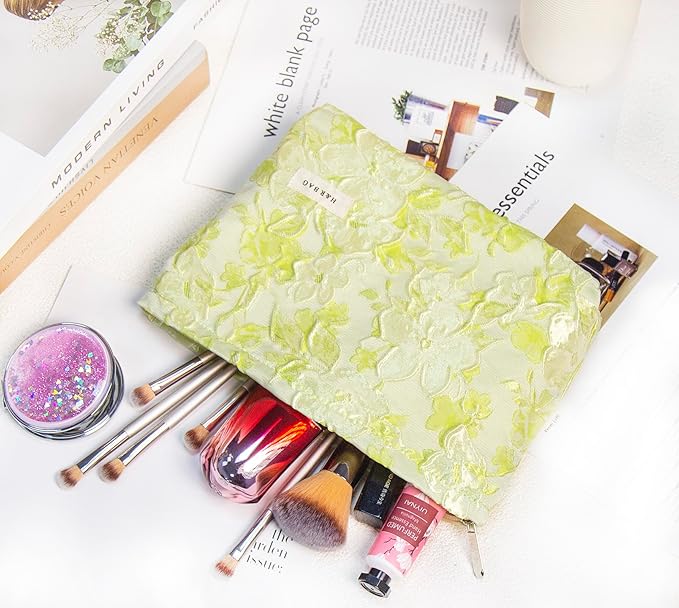 getgto 2 Pcs Makeup Bags, Large Cosmetic Bag Travel Toiletry Bag