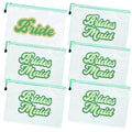 SOIDRAM 6PCS Bridesmaid Makeup Bag Clear Zippered Bag Bridesmaid Proposal Gifts Cosmetic Pouch for Wedding Party Favors Bachelorette Party Decorations Toiletry Organizer Bag Cosmetic Case Gift
