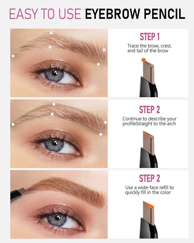 Yfulfill Blonde Eyebrow Pencil for Women Blonde, Brow Pencil Blonde, Blond Eyebrow Pen, Eye Brow Pencils for Women, Natural Eyebrow Pen