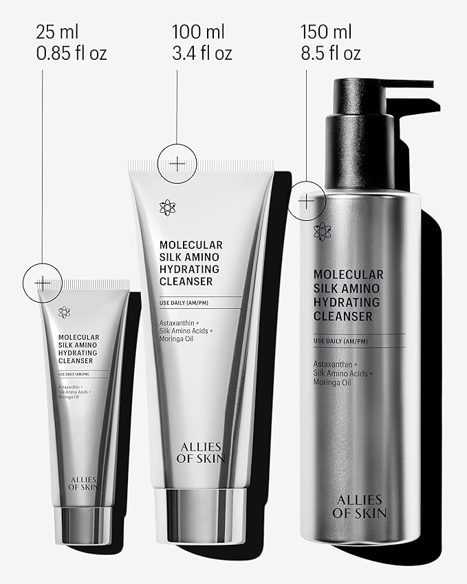 Allies of Skin Hydrating Silk Amino Face Cleanser, 0.8 Fl Oz