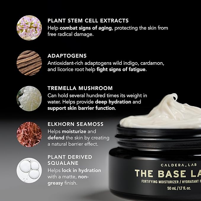 Caldera + Lab The Base Layer | Men's Facial Cream Moisturizer, 1.5 Oz