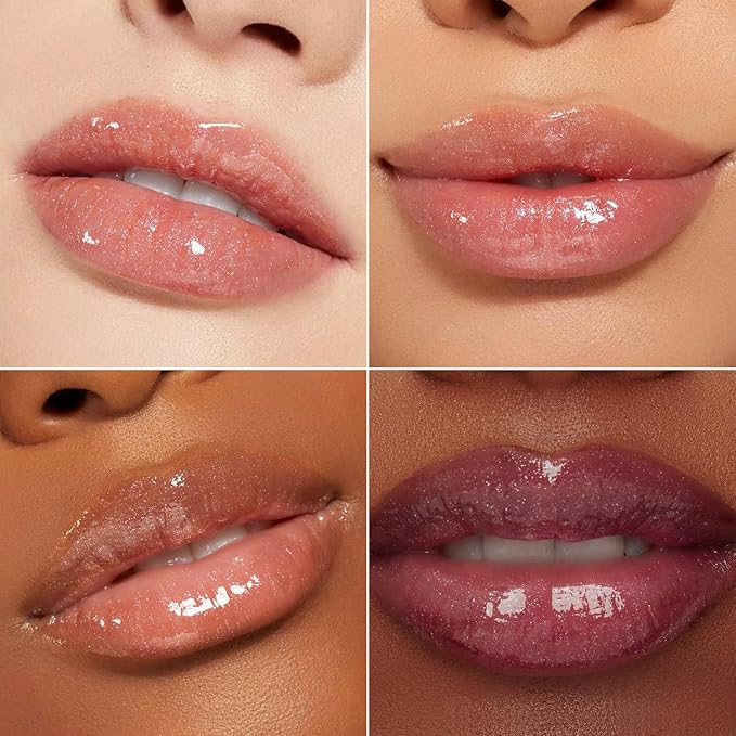 MAKI YIKA Clear Lip Gloss for Women Lip Plumper Gloss Tinted Glitter Lipgloss