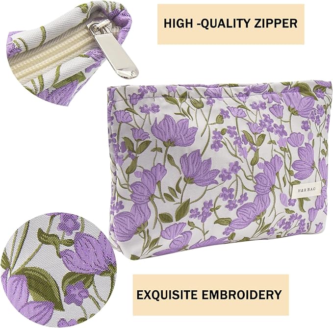 getgto 2 Pcs Makeup Bags, Large Cosmetic Bag Travel Toiletry Bag