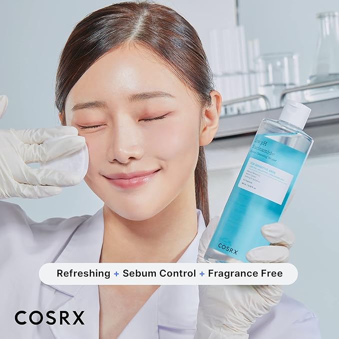 COSRX Low pH Niacinamide Cleansing Water for Sensitive Skin, 13.52 fl.oz