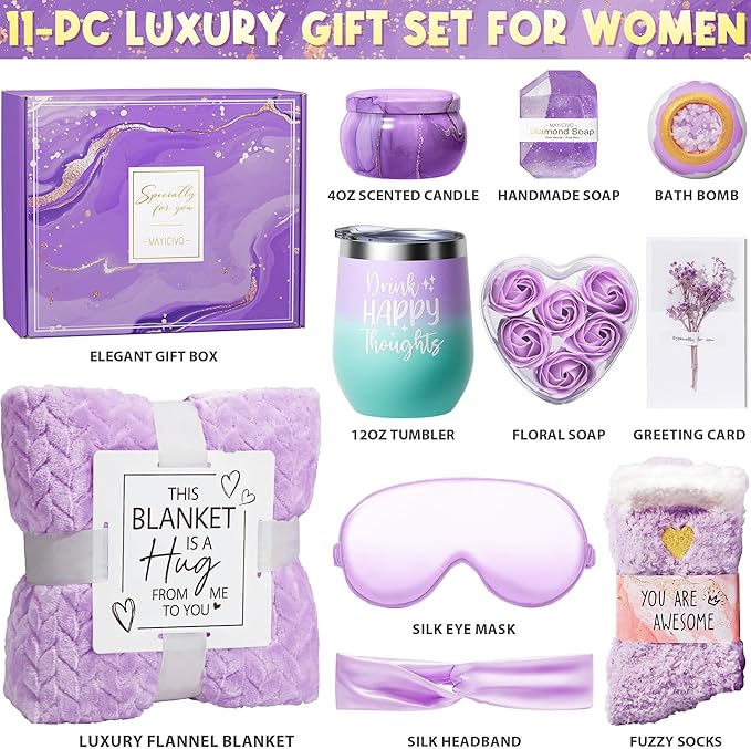 Birthday Gifts for Women Spa Baskets Self Care Package Get Well Soon Gifts