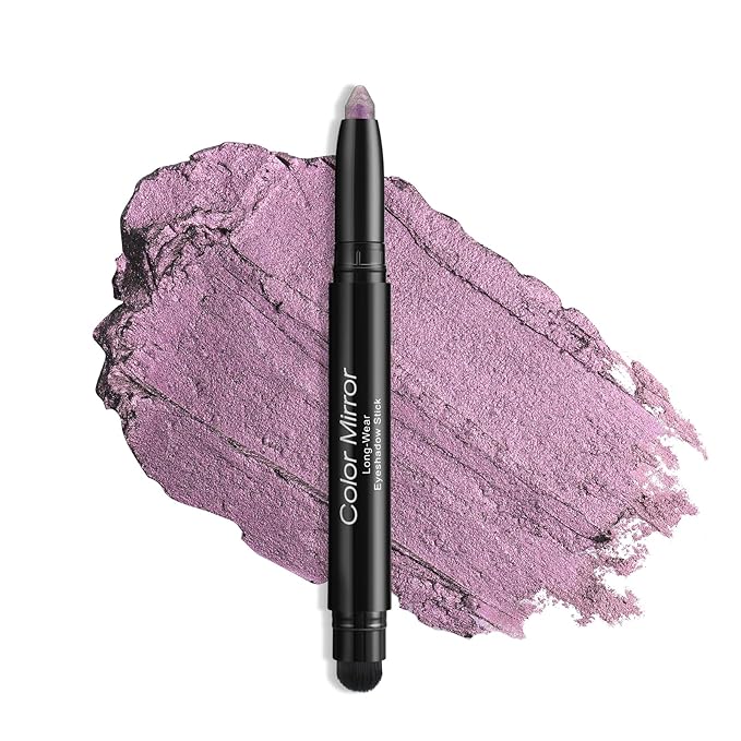 Color Mirror Cream Waterproof Hypoallergenic Eyeshadow Stick, long wear Metallic Glitter Matte Eye Shadow Pencil With Makeup Brush, Eye Brightener, 49 Azalea Metallic