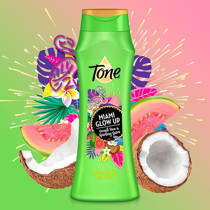 Tone Body Wash, Miami Glow Up, 16 Fl Oz, 6-Pack