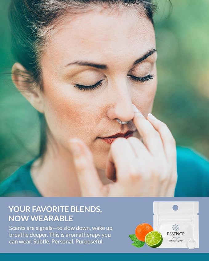 Essence Wearable Aromatherapy Nasal Diffuser – Energy Blend Essential Oil