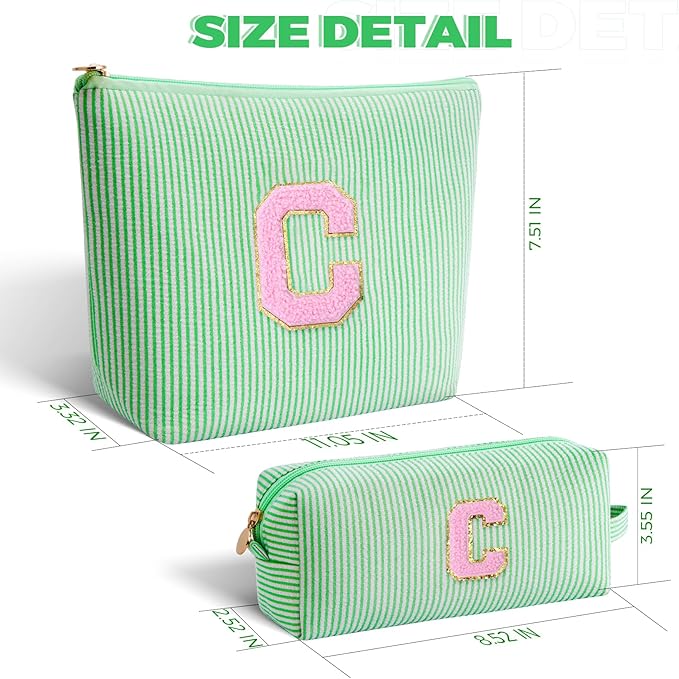 Btffitting Gifts for Teen Girls Women - Birthday Gifts for 10 11 12 13 14 15 16 17 18 Years Old Girl,Makeup Bag Cosmetic Bag,Teacher Gift Trendy Stuff Toiletry Bag - Green,C