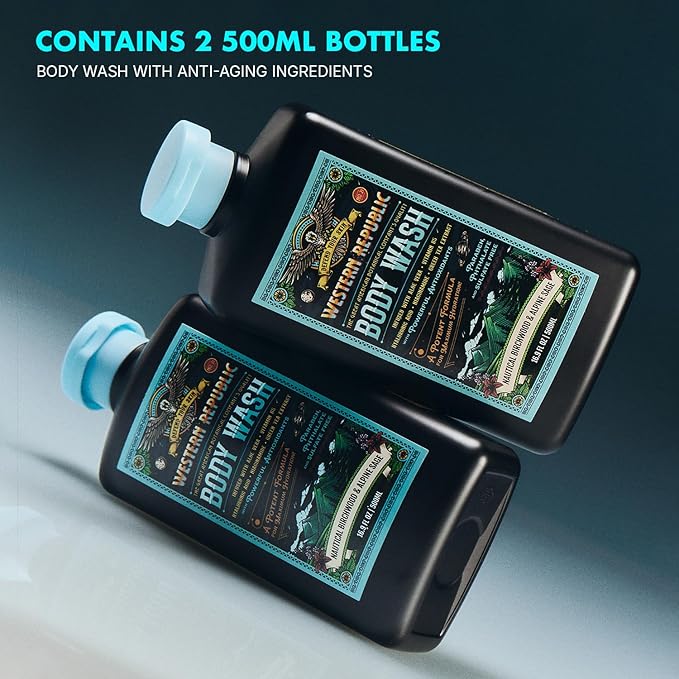 Western Republic - Nautical Birchwood & Alpine Sage Body Wash - 500ml 2Pack