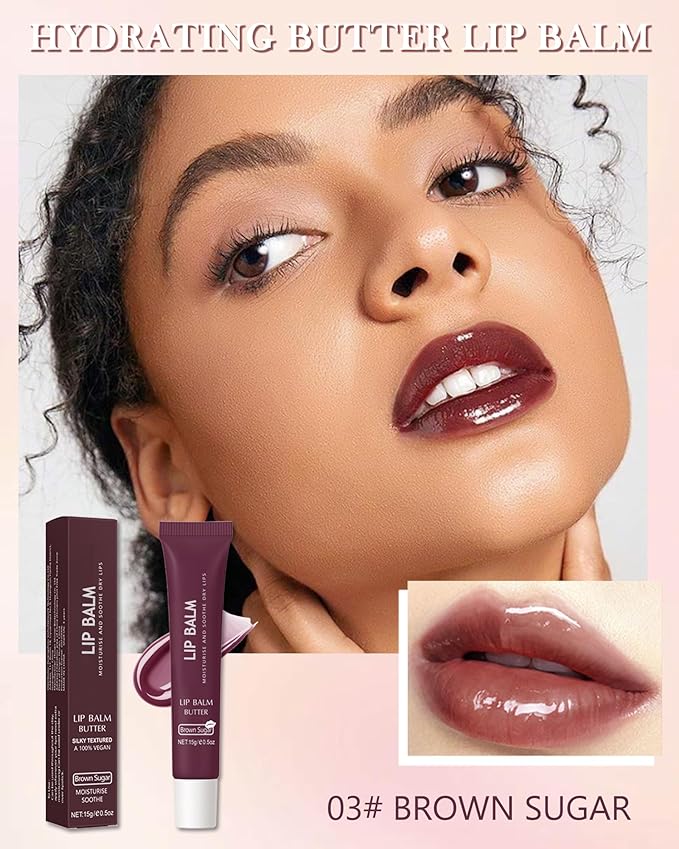 Lip Balm Butter Brown Sugar, Yummy Lip Gloss Oil, Lip Treatment Lipgloss