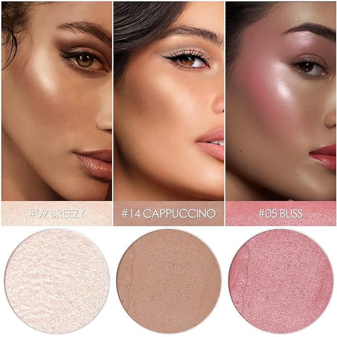 3 Pcs LIGHT-MEDIUM Contour Stick Set,Professional Makeup Kit for All Skin