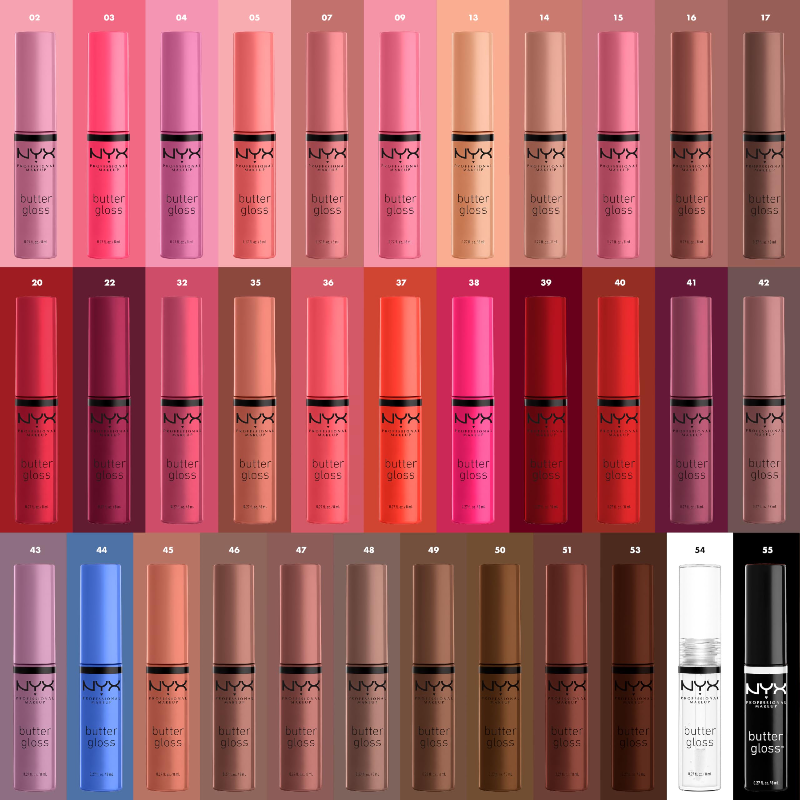 NYX PROFESSIONAL MAKEUP Butter Gloss, Non-Sticky Lip Gloss - Marshmallow (Muted Lilac)