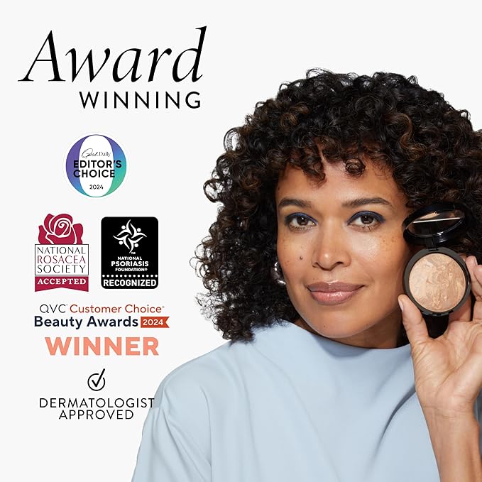 LAURA GELLER NEW YORK Award-Winning Baked Balance-n-Brighten Color Correcting Powder Foundation – Handmade in Italy – Buildable Coverage, Matte Finish – For Mature & Sensitive Skin – 01 Porcelain