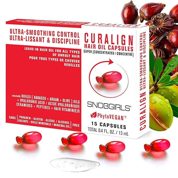 SNOB GIRLS CURALIGN Hair Serum Capsules for Frizzy, Curly & Coarse Hair