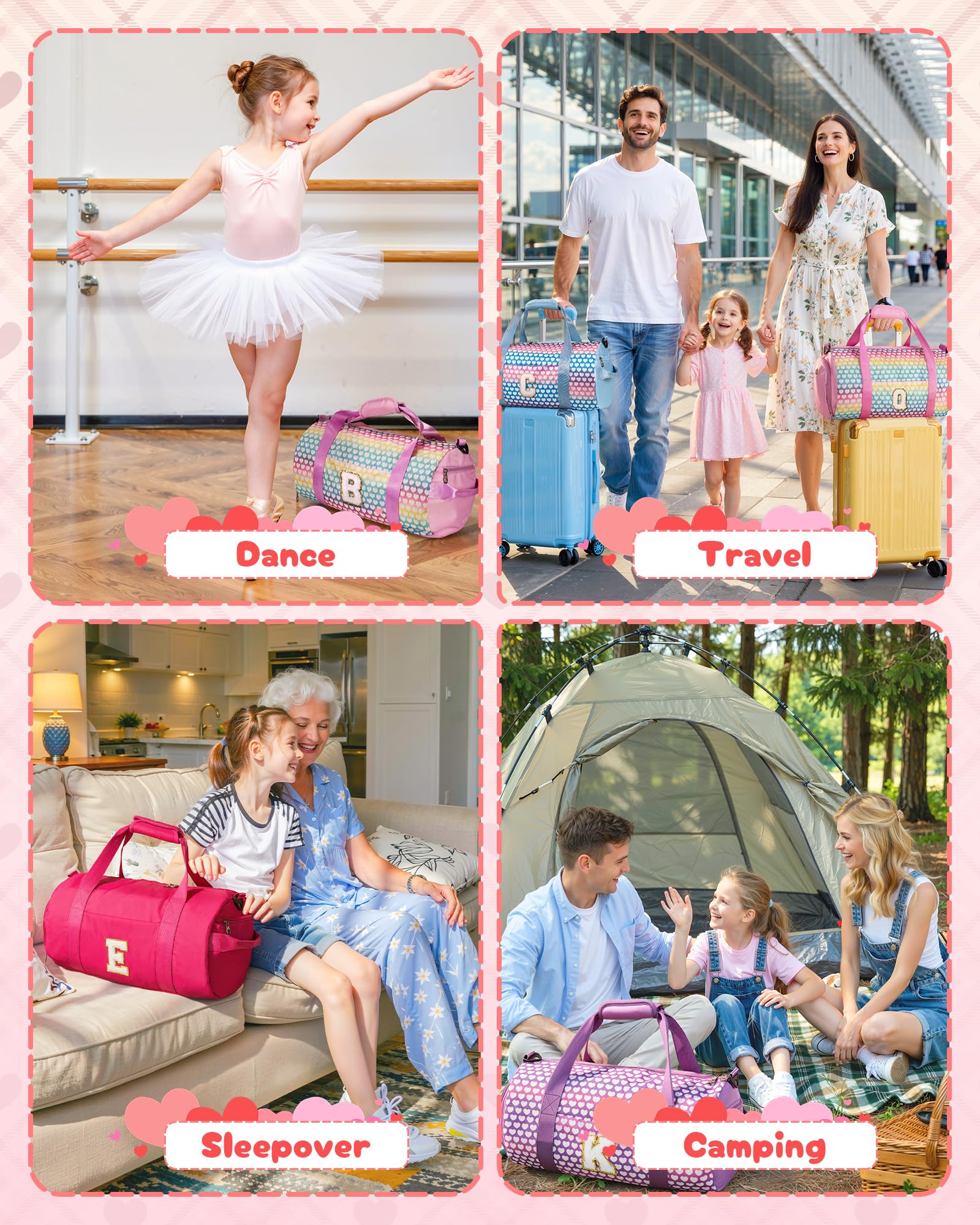 Vogewood Initial Birthday Gifts for 9 Year Old Girl,Kid Glitter Travel Bag
