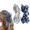 Bow Claw Hair Clips 2PCS Paisley Big Hair Bows for Women Butterfly Styling Large Hair Clips for Thick Hair for Girls Hair Accessories for Teens Gifts for Ladies