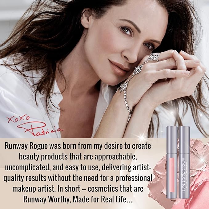 Runway Rogue Designer Liner Lip Pencil, Matte Light Sandy-Beige Lip Liner Pencil and Lip Liner Sharpener, ‘Spotlight’