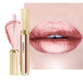 Nude Pink Lipsticks for Women Metallic Glitter Lipstick Long Lasting