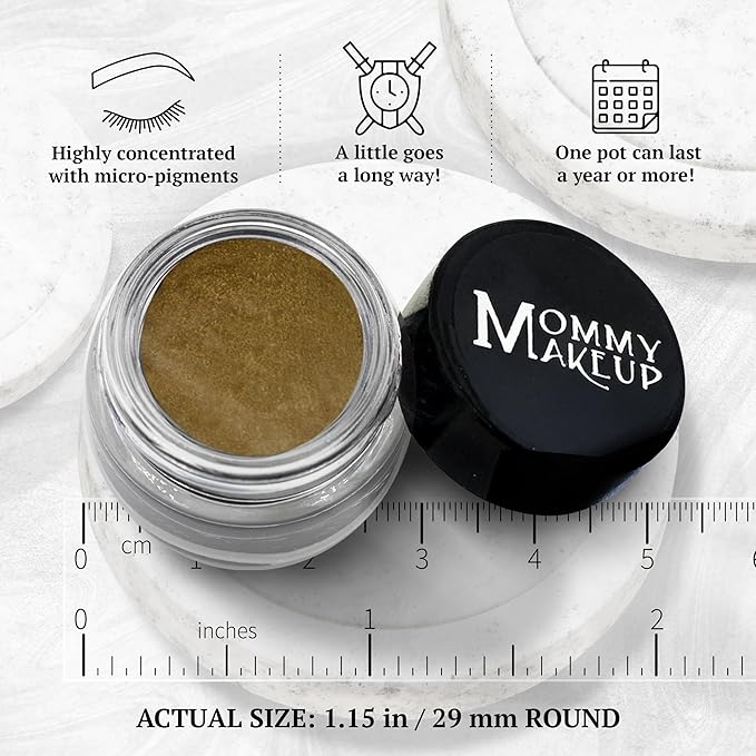 Mommy Makeup Waterproof Stay Put Gel Eyeliner Pot with Micropigments