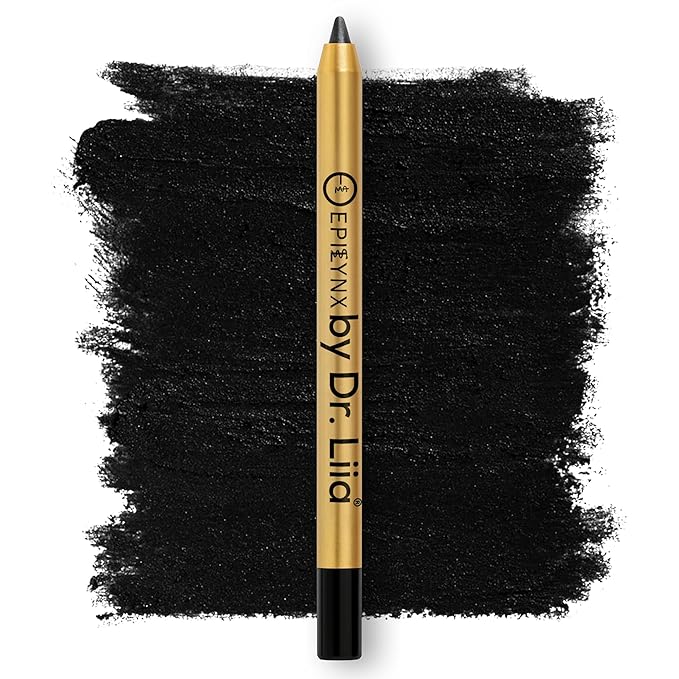 EPILYNX Waterproof Eyeliner Pencil, Smudge-Proof Vegan, Blackest Black