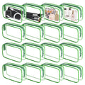16 Pieces Clear Makeup Bags Bulk, TSA Approved Toiletry Bag for Travel, PVC Waterproof Travel Pouches Clear Pouch with Zipper for Men and Women Carry-on Travel Essentials Cosmetic Bags (Orange)
