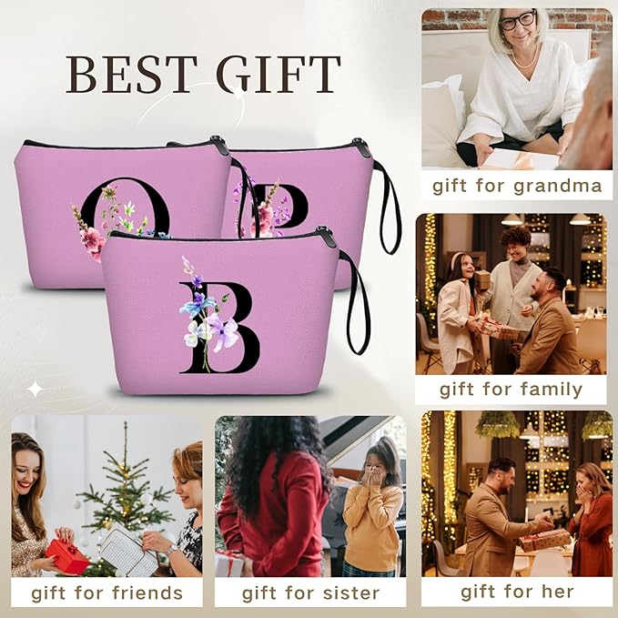 Birthday Inspirational Bridesmaid Proposal Team Small Gifts for Women Mom Aunt Teacher Sister Coworkers Makeup Cosmetic Bag Travel with Mirror Mothers Day Christmas Graduation B
