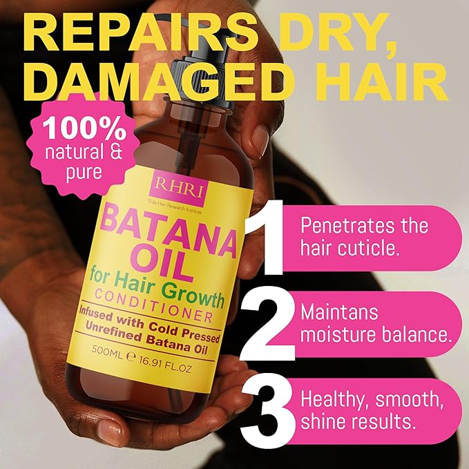 RHRI Batana Oil Shampoo and Conditioner Set for Hair Growth & Thinning Hair