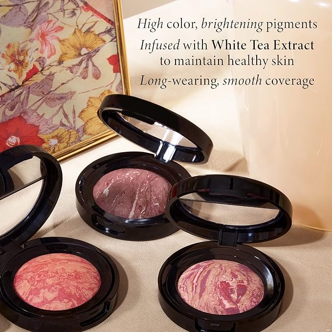 LAURA GELLER NEW YORK Baked Blush-n-Brighten for Mature Skin - 05 Pink Grapefruit - Powder Blush Won't Settle into Fine Lines - Buildable Natural Finish – Longlasting Formula - Made in Italy