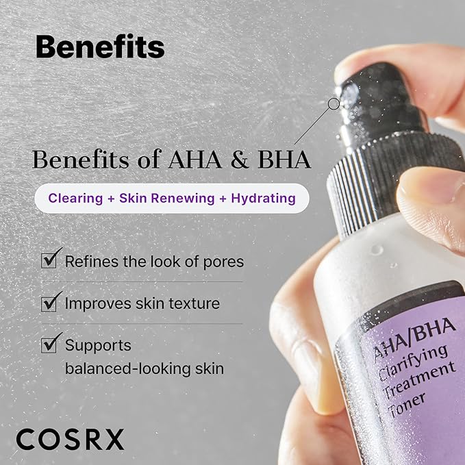 COSRX AHA/BHA Treatment Toner for Whiteheads & Clogged Pores, 5.07 fl.oz