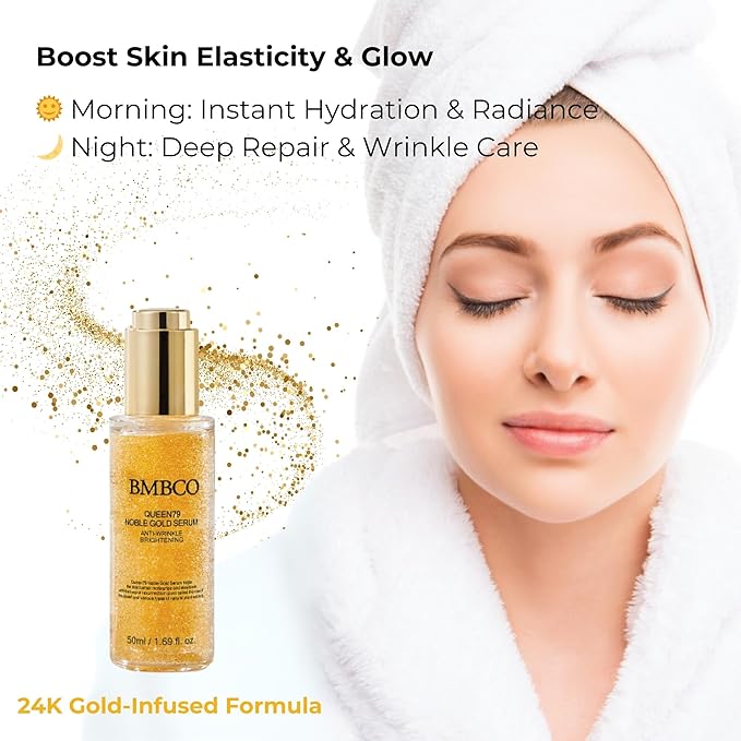 BMBCO 24K Gold Collagen Serum, Firming & Brightening Face Serum, 1.69 fl oz