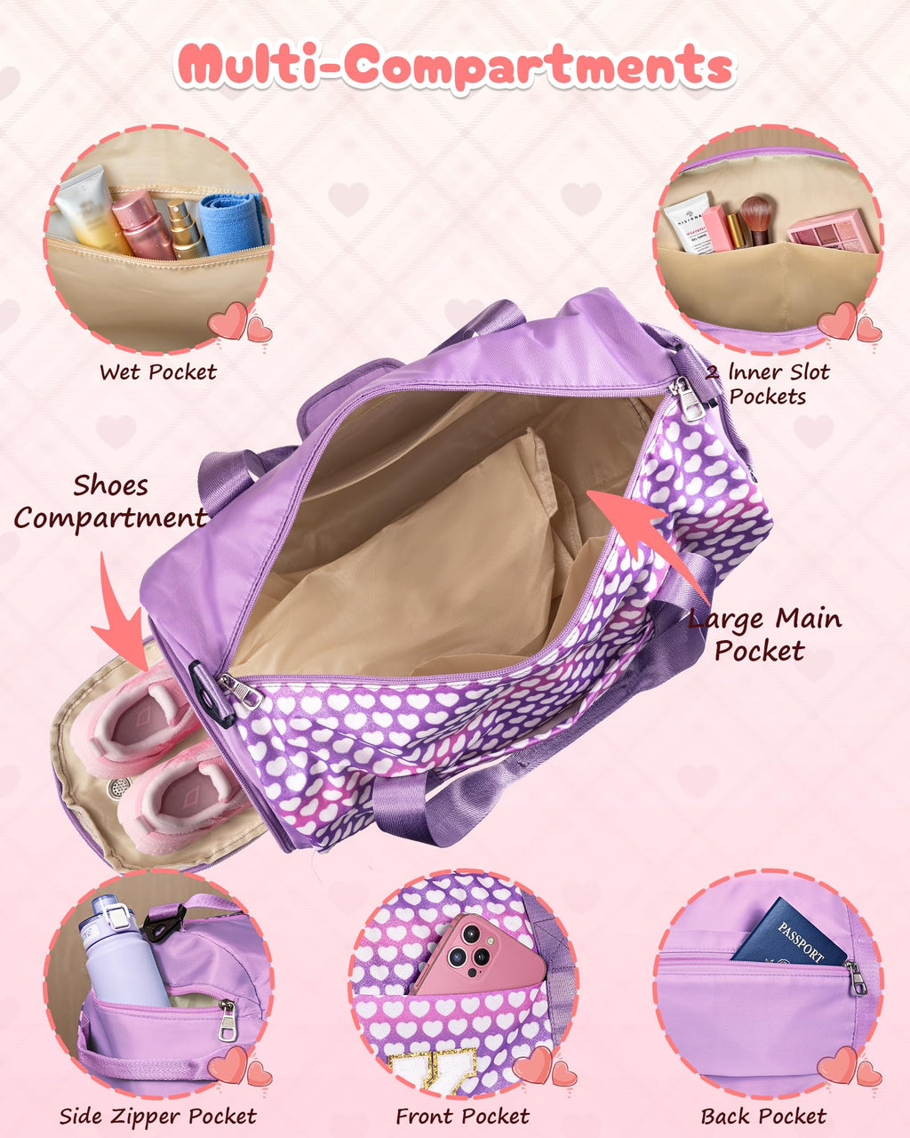 Vogewood Initial Birthday Gifts for 9 Year Old Girl,Kid Glitter Travel Bag