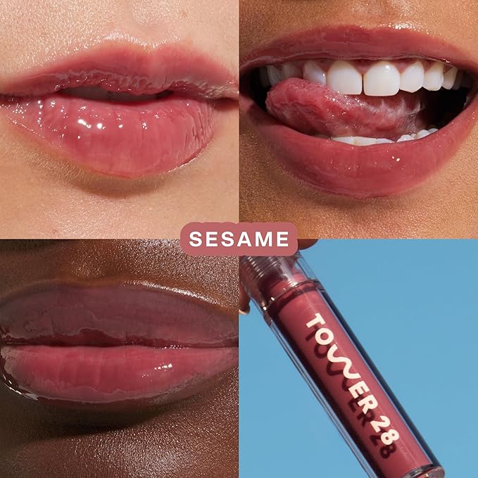 Tower 28 ShineOn Lip Gloss Jelly, Sesame (0.13 oz)