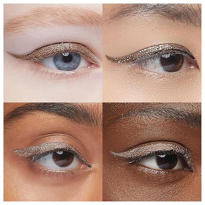 EPILYNX Liquid Eyeliner, Waterproof Vegan, Shimmer Gold Brown, 2mL