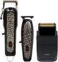 XPERSIS PRO All Metal Quiet and Low Vibration Cordless Hair Clipper + Hair Trimmer for Mens and Barbers +Shaver with Sharp Blades, Cord/Cordless Electric Razor for Mens Black