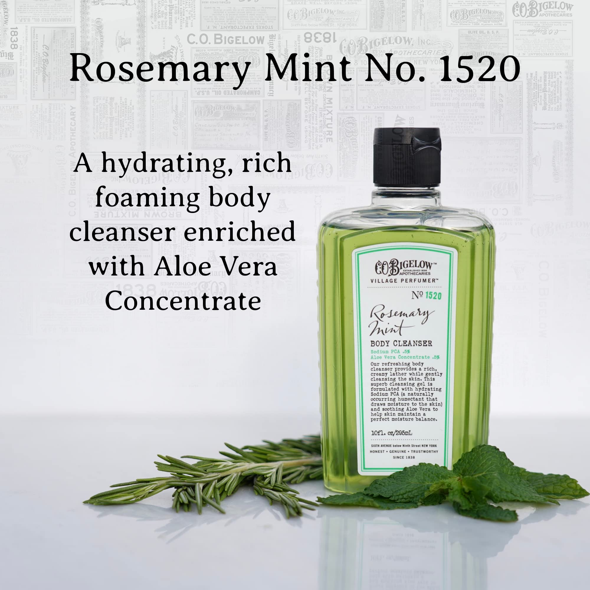 C.O. Bigelow Rosemary Mint Body Wash, 10 fl oz